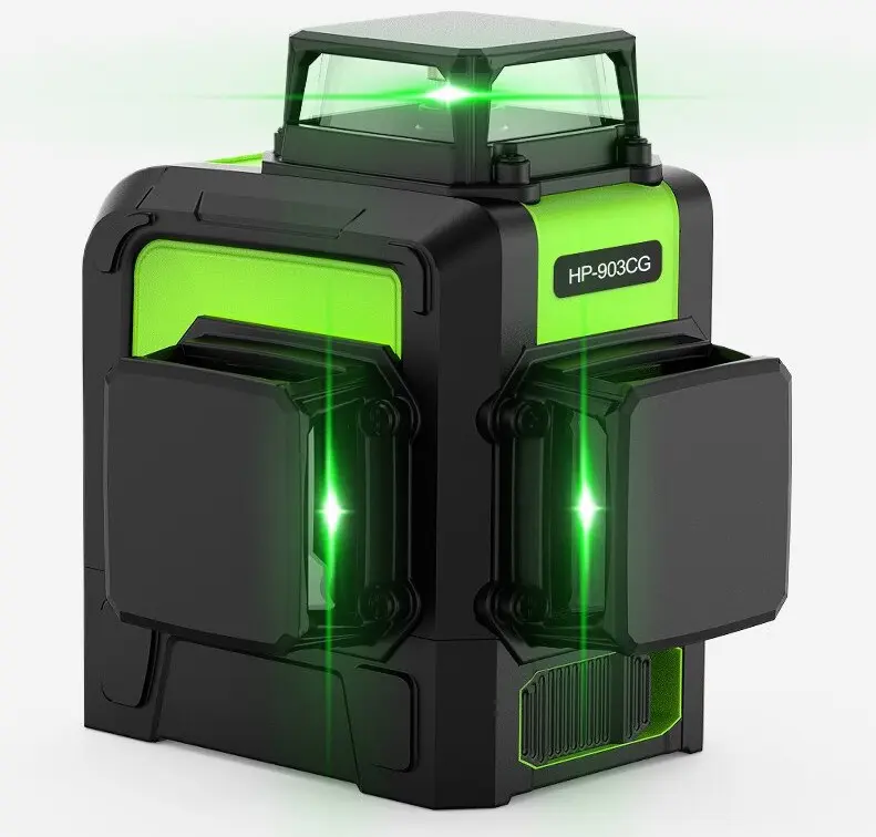 Huepar 903CG 3D 360° zöld szintező lézer