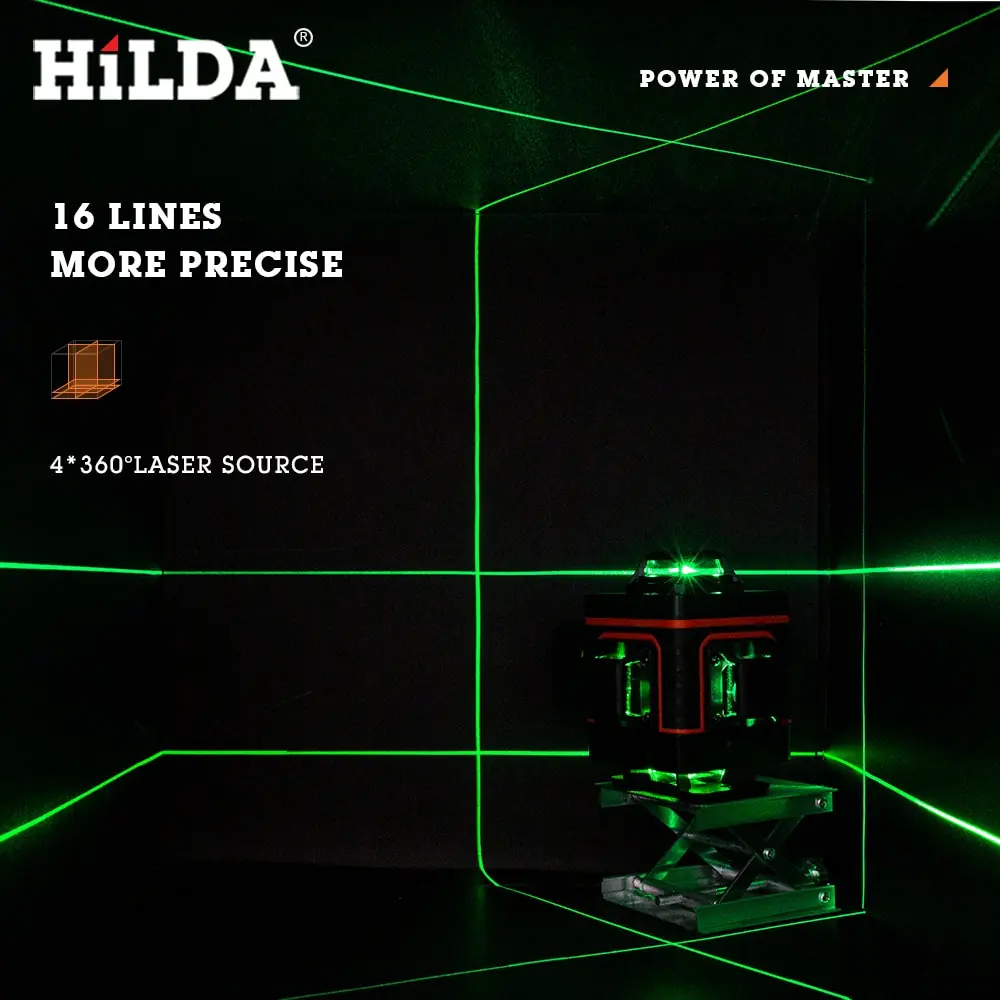 HILDA 4D 16, 360° Green Leveling Laser - 4. kép