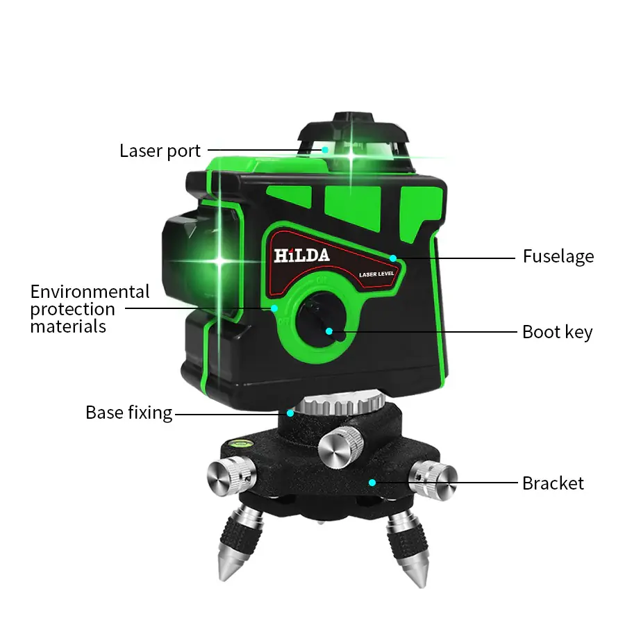 HILDA 3D 12, 360° Green Leveling Laser in Green Color - Image 2