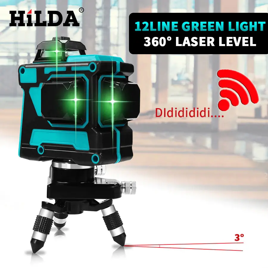 HILDA 3D 12, 360° Green Leveling Laser in Blue Color - Image 4