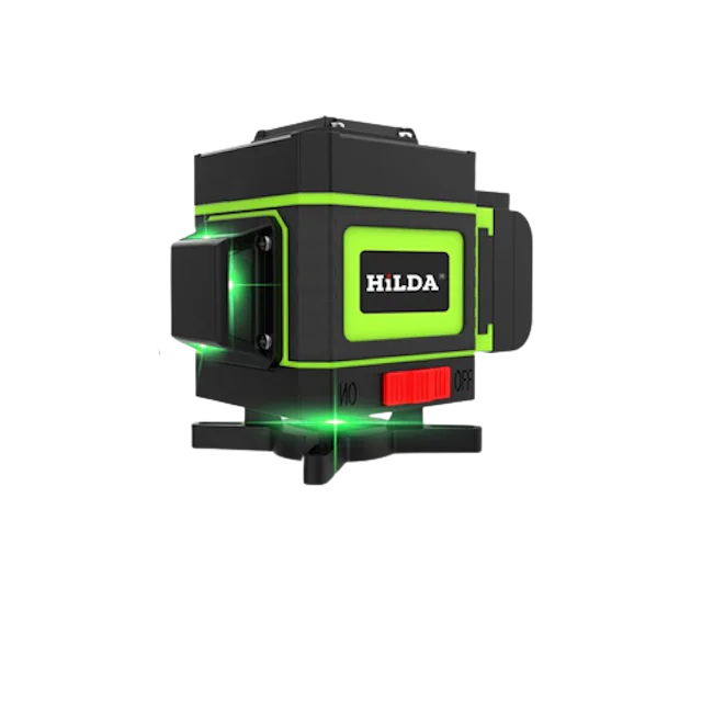 HILDA 3D 16, 360°-os zöld szintező lézer % kijelzővel